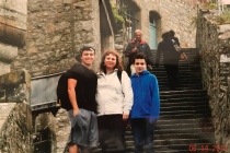 Lynn and the boys ... Le Mont Saint-Michel, France - June '12